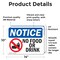 Signmission No Food Or Drink Sign With Symbol, 14 in W x Rectangle, Vinyl Decal OS-2PACK-NS-D-1014-L-14607 - alternate 3